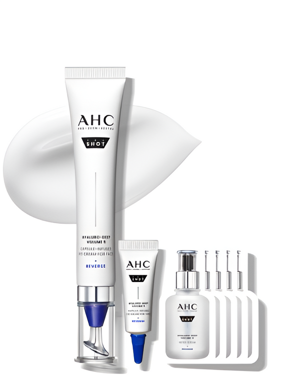 AHC Hyaluro djup volym 5 kapsel infunderad ögonkräm för ansikte 30 ml+försökssats