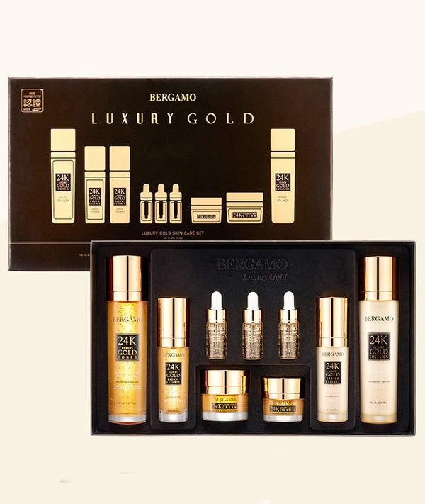 Bertamo Real 24k Gold Gold Basic Cosmetics Set Gold Collagen