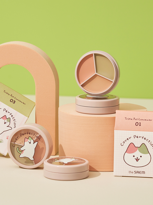 SAEM Cover Perfection Triple Pot concealer [Cat Edition]