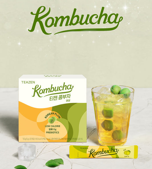 Teazen Kombucha Hàn Quốc mận 5G*30sticks [2024 MỚI]