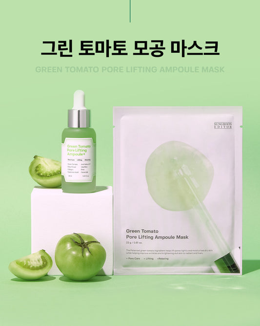 Sungboon Editor Green Tomato Pore Nâng Mặt nạ Ampoule 23g*10 %