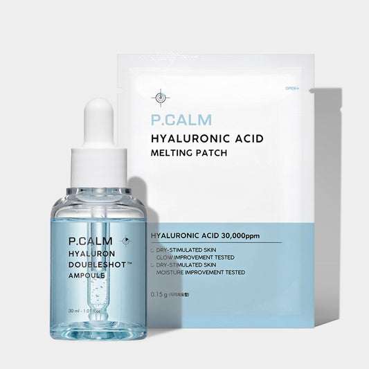 P.Calm Hyaluron DoubleShot Ampoule и плавильный патч