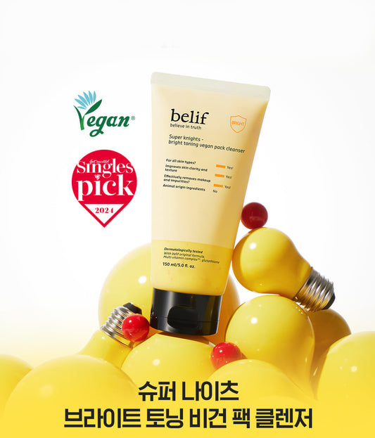 Belif Super Knights làm sáng Toning Vegan Pack Cleanser 150ml