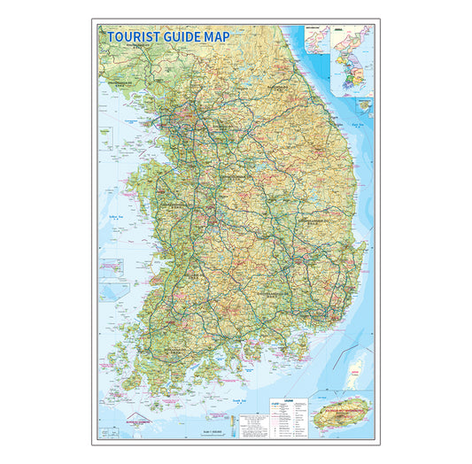 Mapsoft English -version päällystetty kartta Etelä -Koreasta