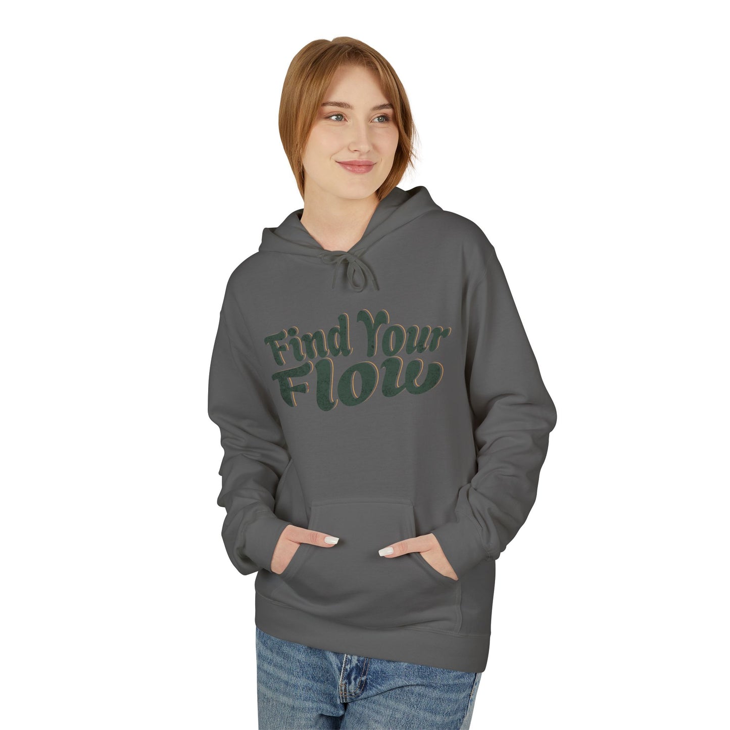 Найдите свой поток Unisex Midweyly Fleece Fleece Fleece Fleeme - EmpressKorea