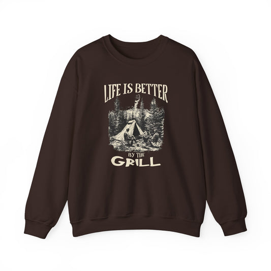 Livet är bättre unisex tunga blandning ™ crewneck sweatshirt