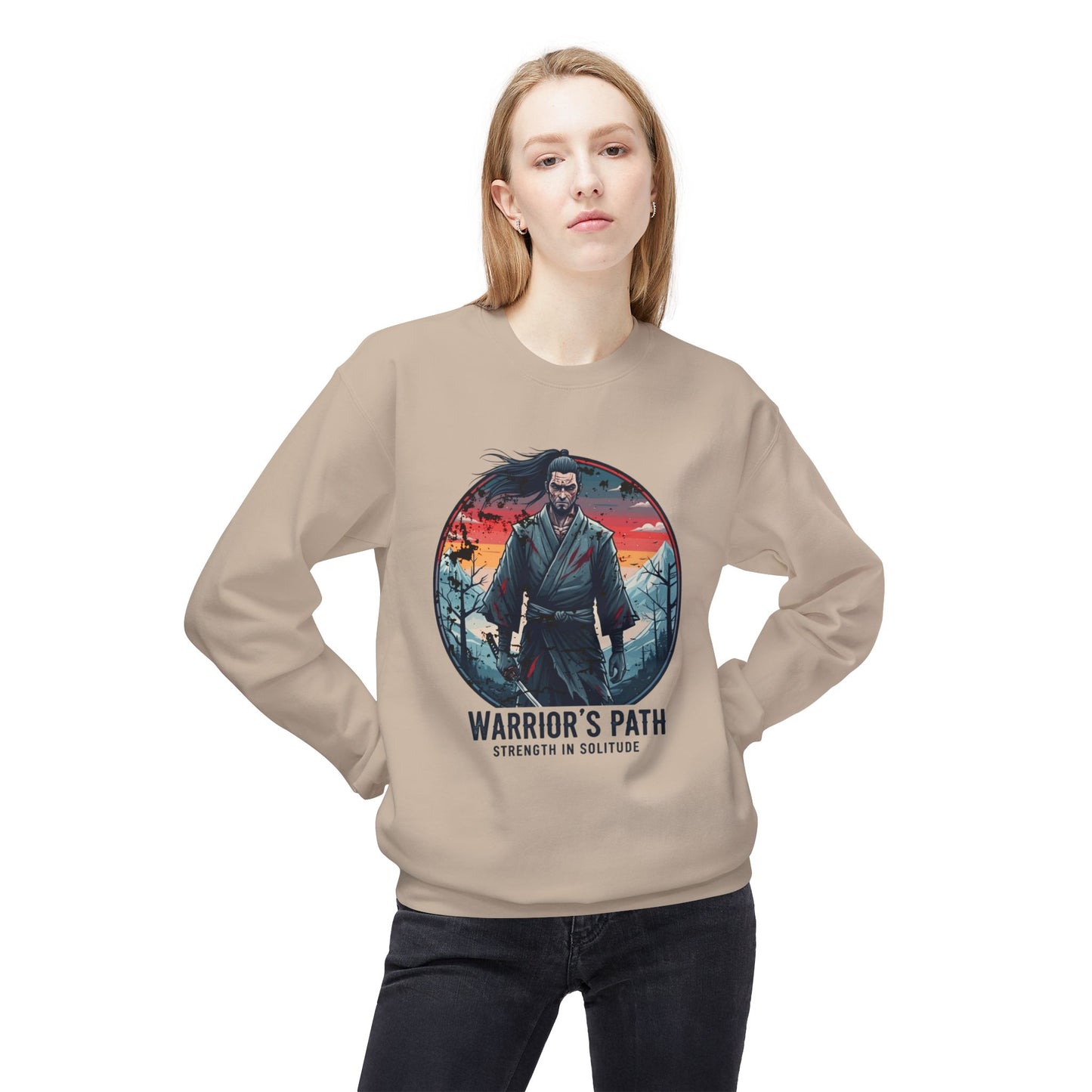 Warrior's Path Unisex Midweight SoftStyle Fleece CrewNeck Sweatshirt - EmpressKorea