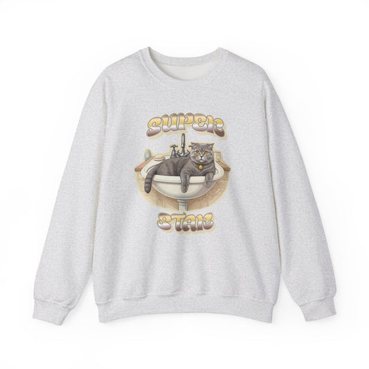 Star Cat Unisex Trom Blend ™ Crewneck Sweatshirt - EmpressKorea