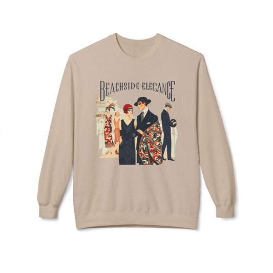 Beachside Elegance Unisex Softstyle Lár -mheáchan Criú Crewneck Sweatshirt - EmpressKorea