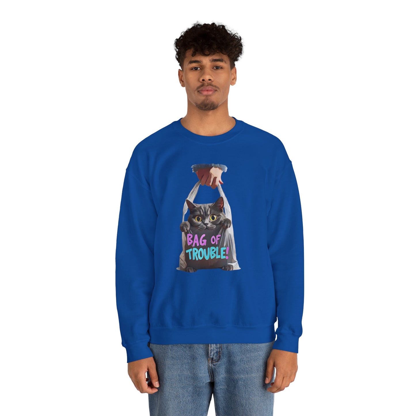 Bag of trouble Unisex Heavy Blend™ Crewneck Sweatshirt - EmpressKorea