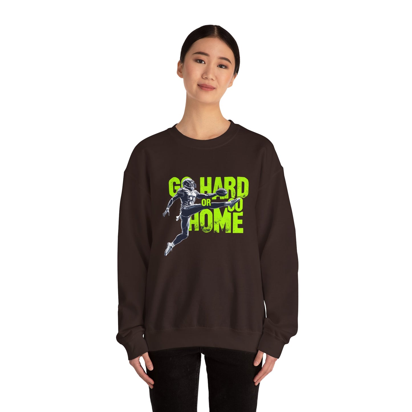 Gehen Sie hart oder gehen Sie nach Hause Unisex Heavy Blend ™ Crewneck Sweatshirt - EmpressKorea