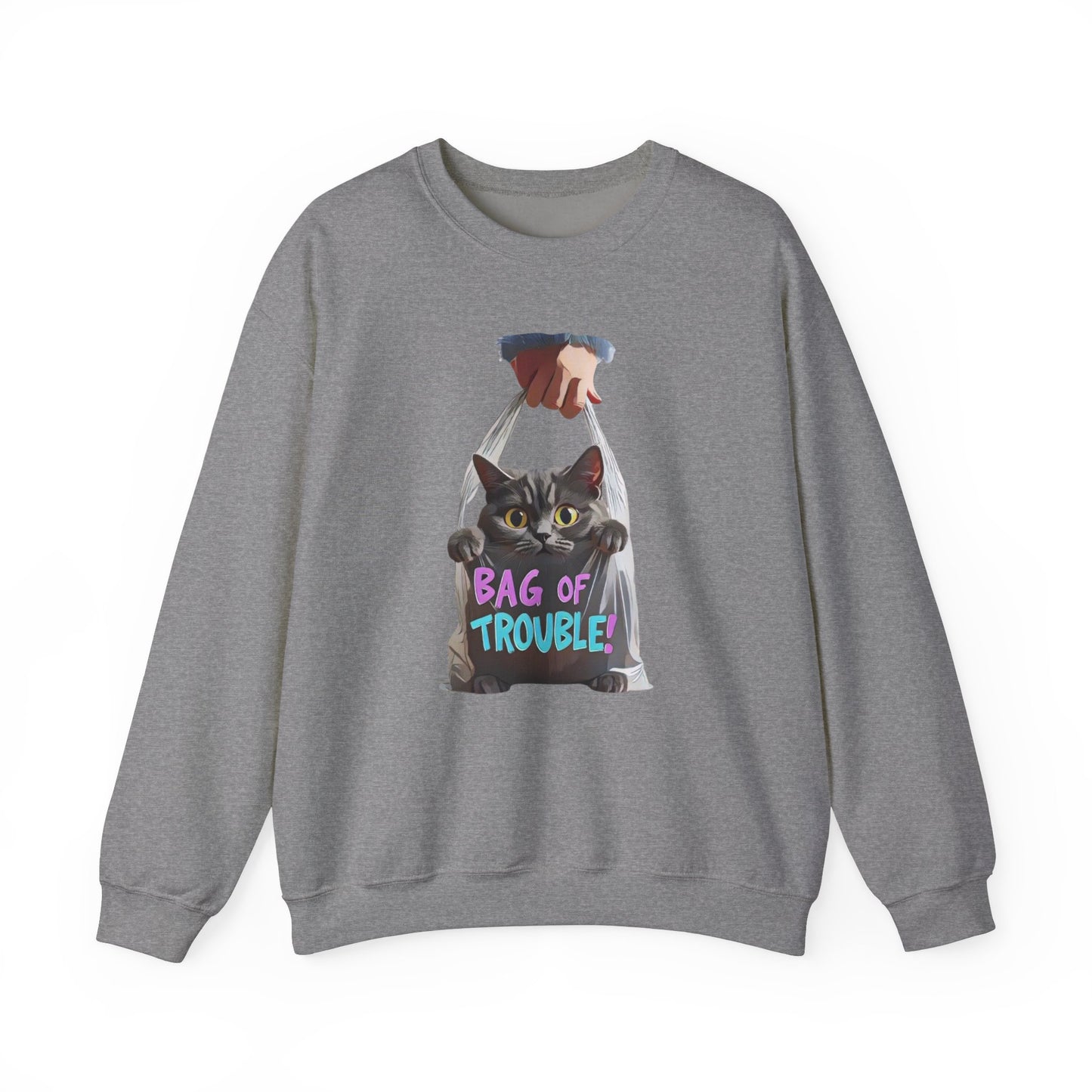 Trouble Bag Unisex Heavy Blend ™ Crewneck Sweatshirt - EmpressKorea