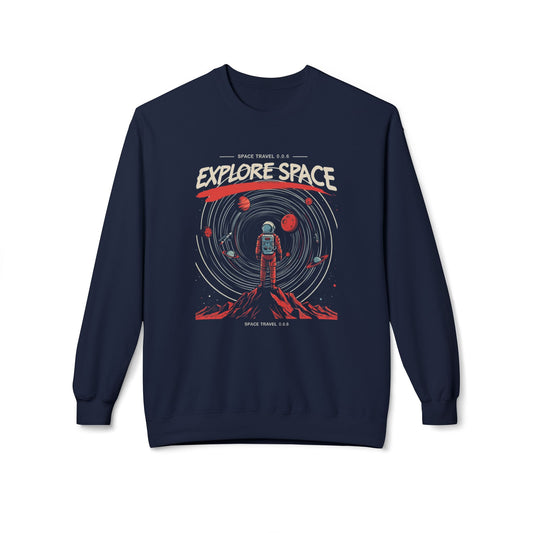 Tutustu Space Unisex Midweight SoftStyle Fleece Crewneck -paita - EmpressKorea