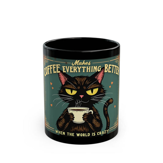 Kaffee macht alles besser schwarze Becher (11oz, 15oz) - EmpressKorea