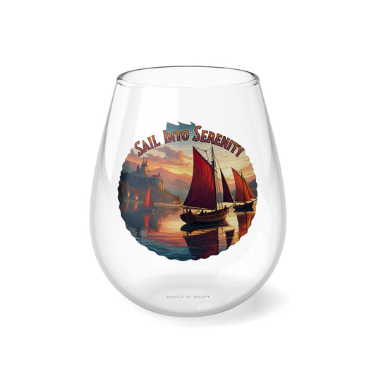 Segla in i Serenity Stemless vinglas, 11.75oz