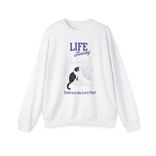 Life slowing Unisex Drop Shoulder Sweatshirt  - EmpressKorea