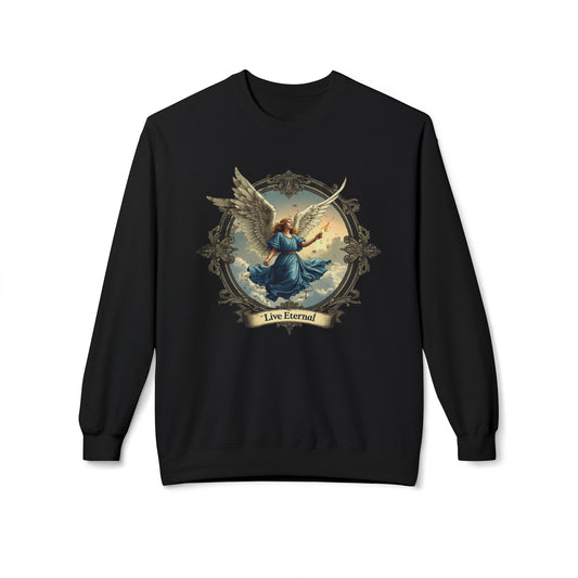 Live Eternal Unisex Softstyle Lár -mheáchan Criú Crewneck Sweatshirt - EmpressKorea