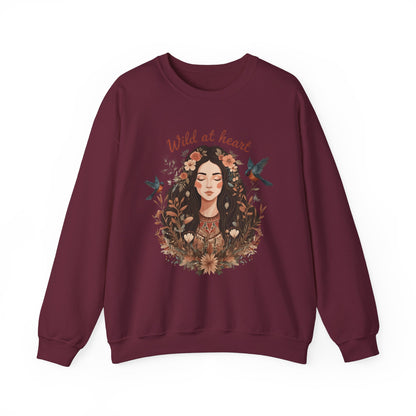 Wild at Heart Unissex Heavy Blend ™ Crewneck Sweetshirt - EmpressKorea