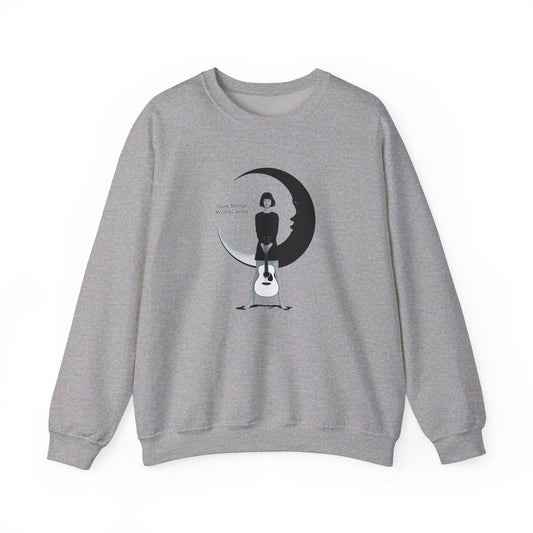 Silent Strings, Moonlit Dreams Unisex Heavy Blend™ Crewneck Sweatshirt  - EmpressKorea