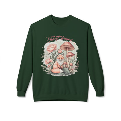 Forest Dream Unisex Orta Ağır Softstyle Poleece Crewneck Sweatshirt - EmpressKorea