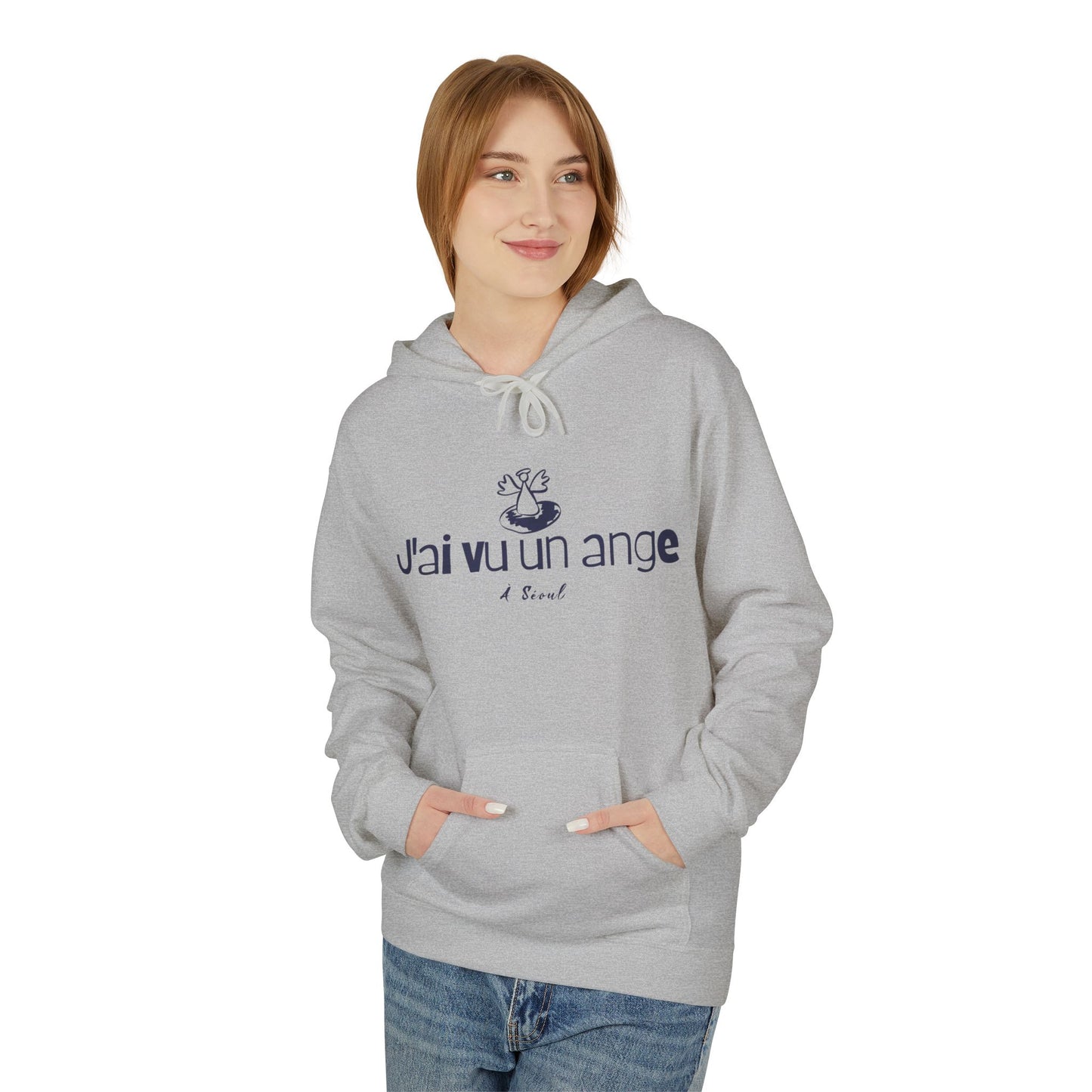 I saw an angel Unisex Midweight Softstyle Fleece Hoodie - EmpressKorea