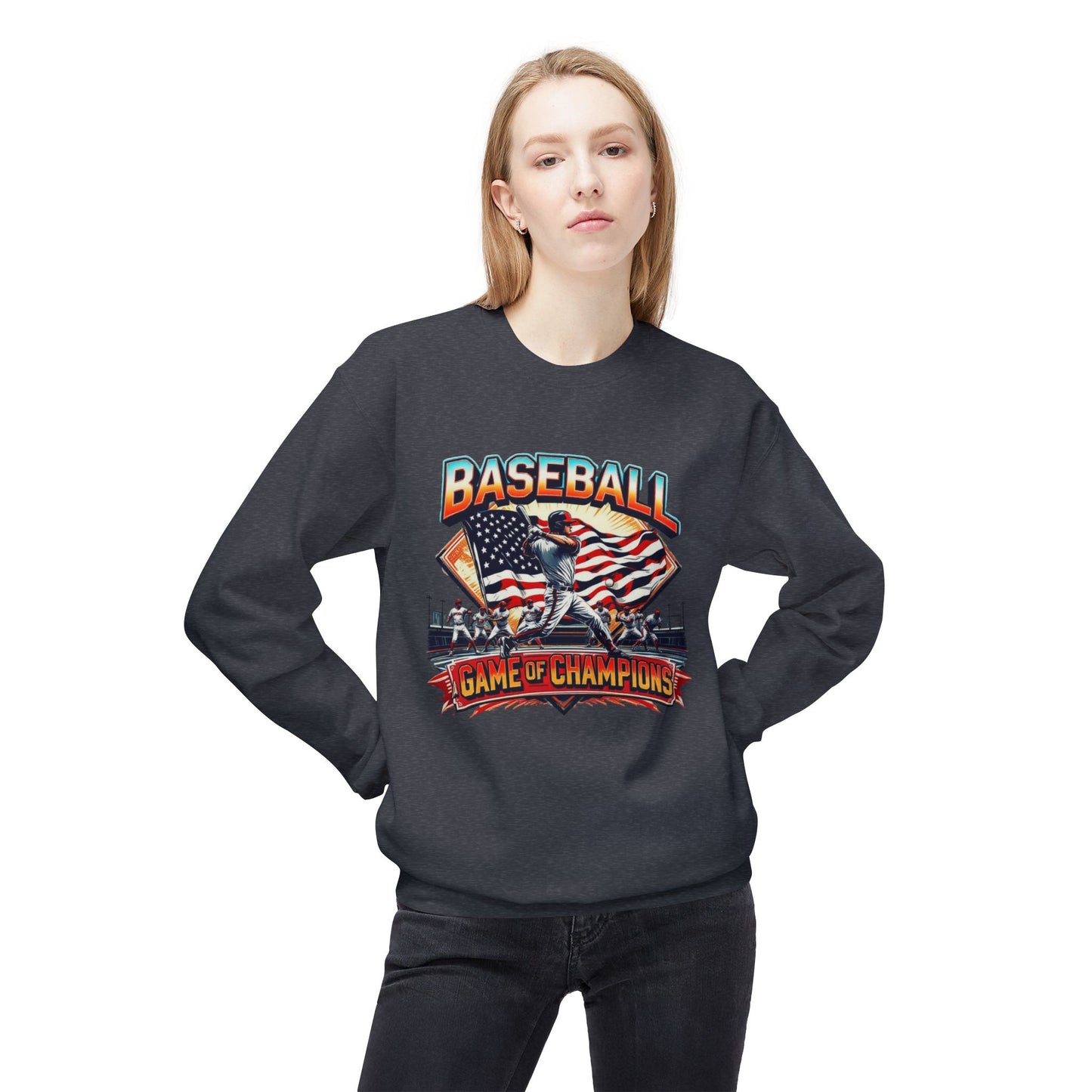 Mestarit Unisex Midweight SoftStyle Fleece Crewneck -pusero - EmpressKorea