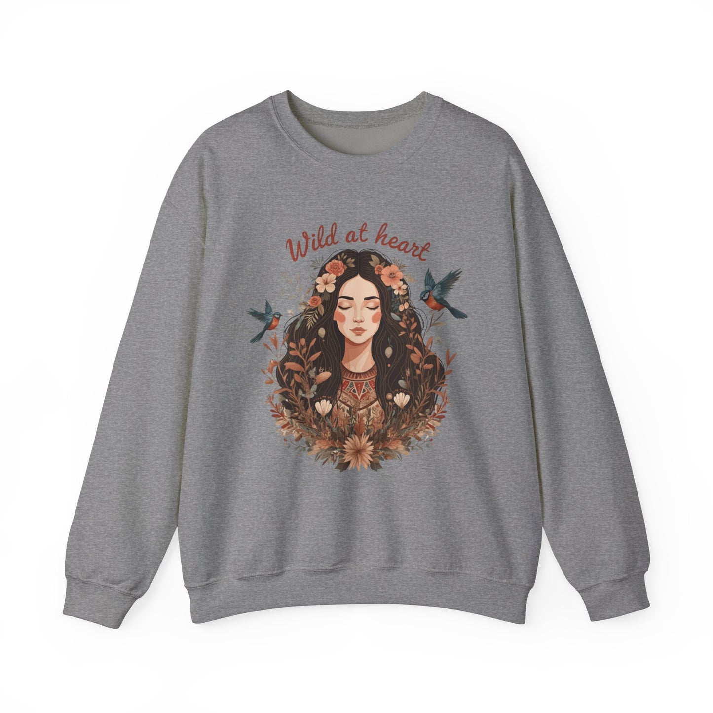 Wild at Heart Unissex Heavy Blend ™ Crewneck Sweetshirt - EmpressKorea