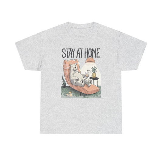 Stay at home Unisex Heavy Cotton Tee  - EmpressKorea