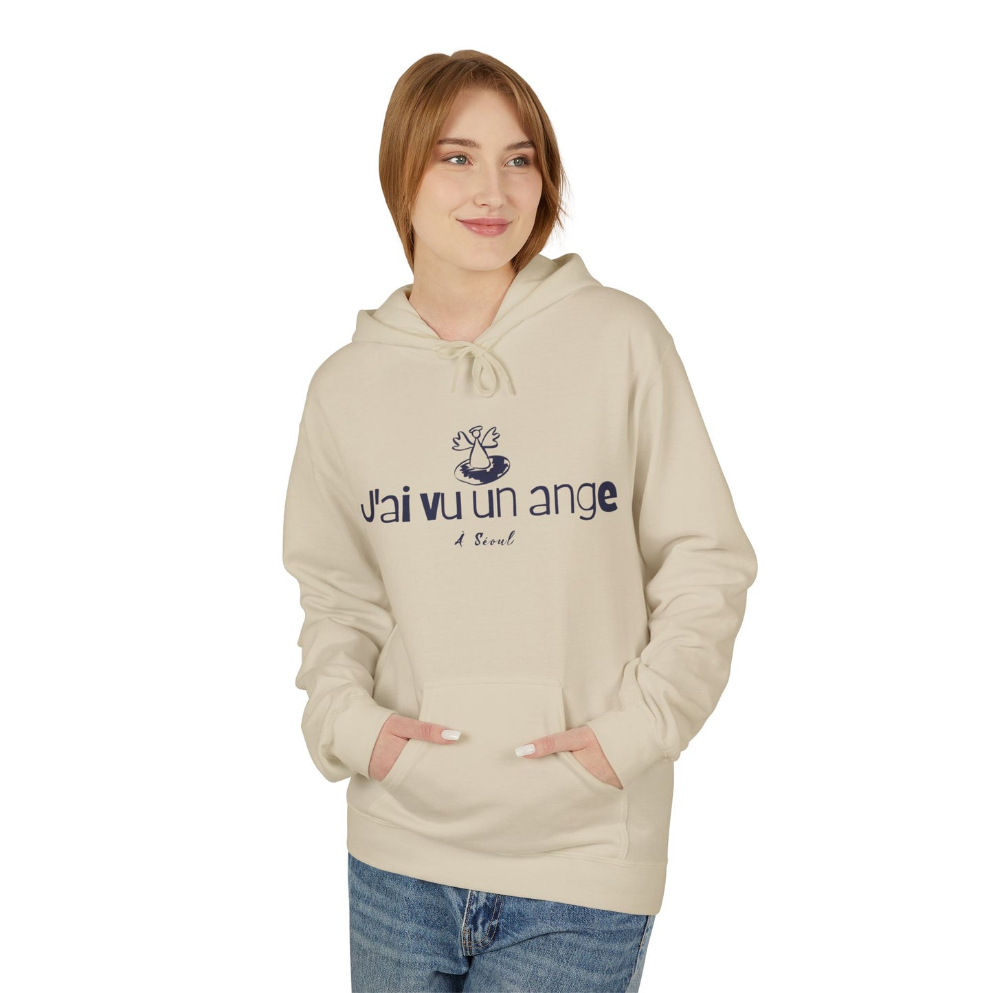 Ich sah einen Engel Unisex im Mittelgewicht Softstyle Fleece Hoodie - EmpressKorea