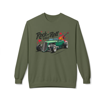 Vibes Rock & Roll Unisex Softstyle Lár -mheáchan Criú Sweatshirt - EmpressKorea