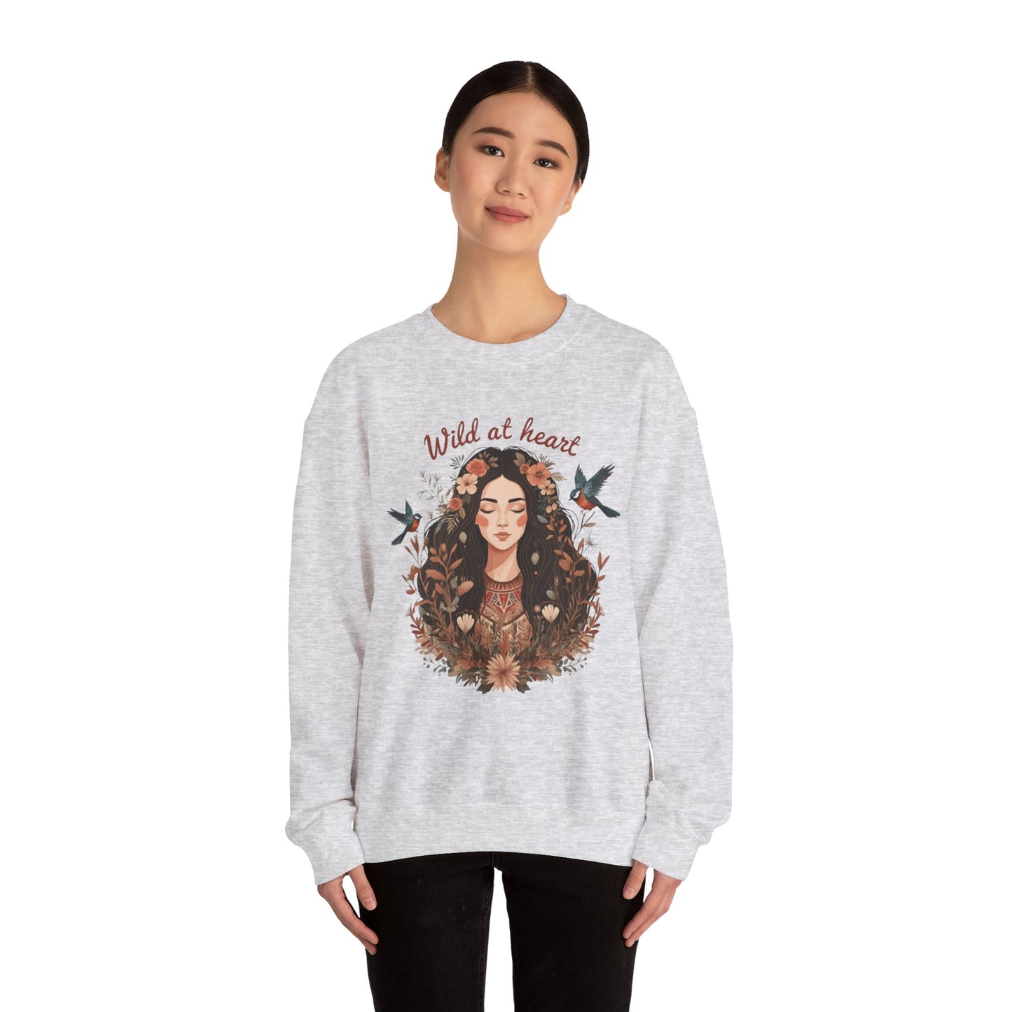 Wild at heart Unisex Heavy Blend™ Crewneck Sweatshirt - EmpressKorea