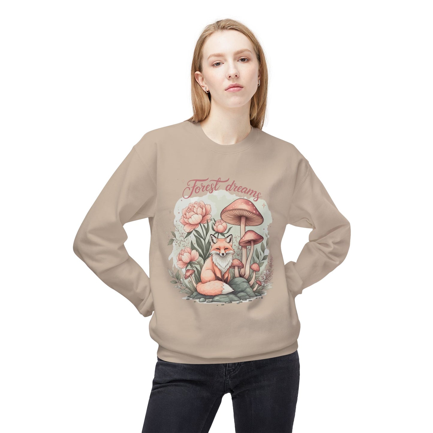 Forest Dream Unisexe Midweight Softstyle Fleece Crewneck Sweatshirt - EmpressKorea