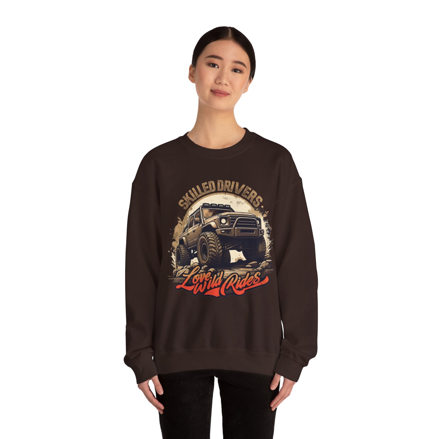 Skilled driver Unisex Heavy Blend™ Crewneck Sweatshirt - EmpressKorea