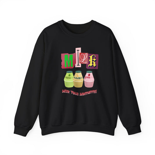 Mjölk ditt ögonblick! Unisex tung blandning ™ crewneck tröja