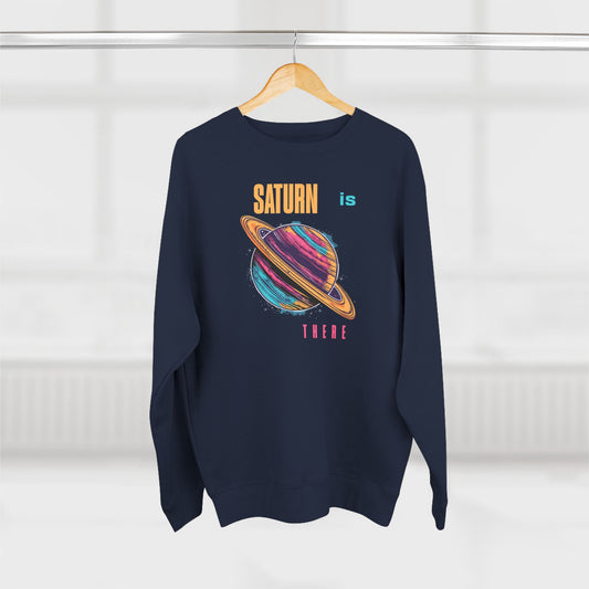 Satürn orada Unisex Crewneck Sweatshirt