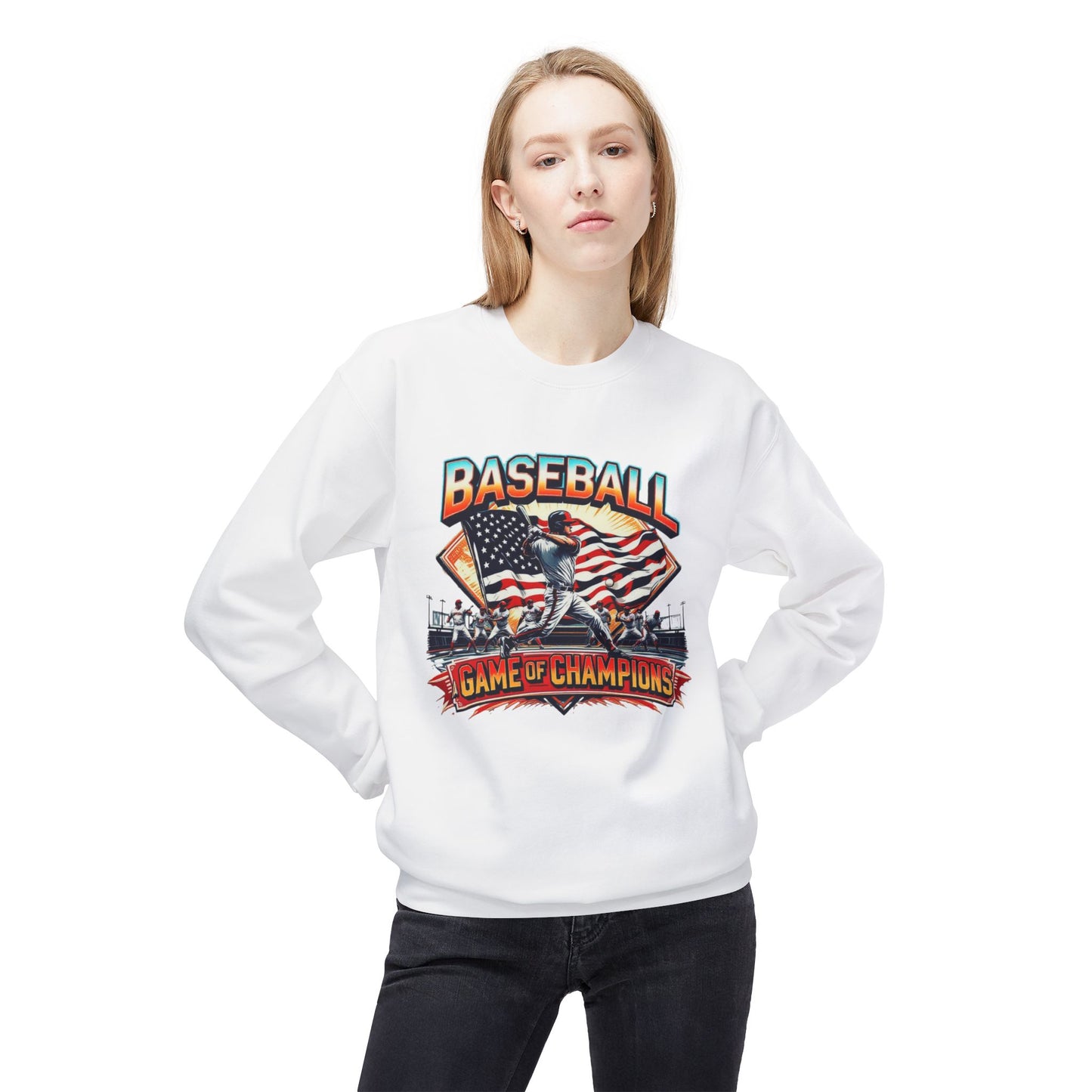 Game of Champions UNISEX Midweight Mid Softstyle Feece Crewneck Sweatshirt - EmpressKorea