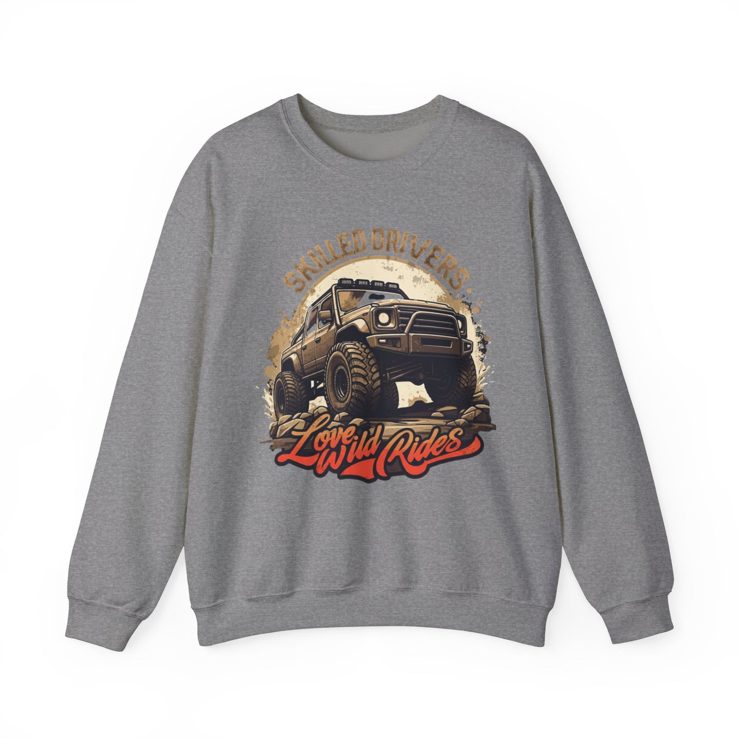 Skilled driver Unisex Heavy Blend™ Crewneck Sweatshirt - EmpressKorea