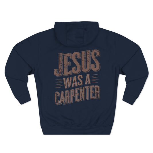 Jesus var en snickare tre-panel fleece hoodie