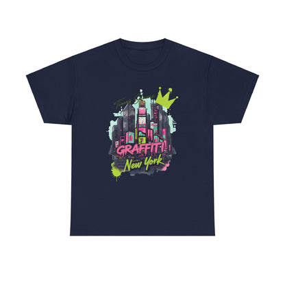 Graffiti New York Unisex schweres Baumwoll -T -Shirt - EmpressKorea