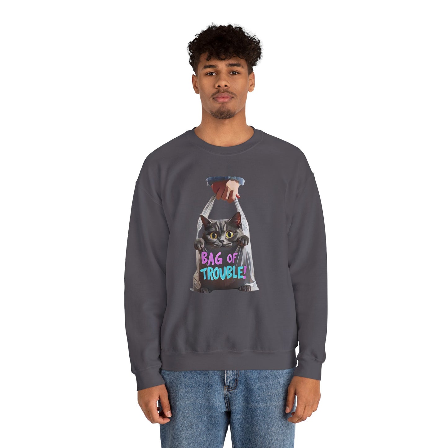 Bag of trouble Unisex Heavy Blend™ Crewneck Sweatshirt - EmpressKorea