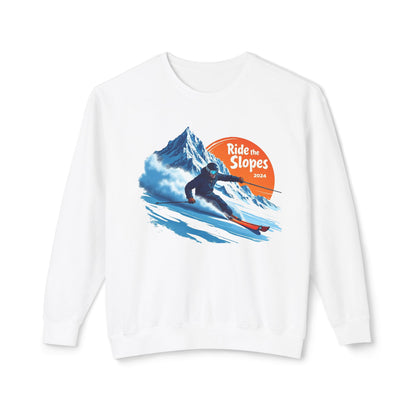 Ride the slopes Unisex Lightweight Crewneck Sweatshirt - EmpressKorea