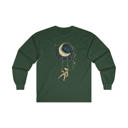 Tee a maniche lunghe unisex di luna unisex