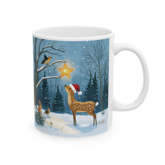 Serene Winter Ceramic Mug, (11 унций, 15 унций) - EmpressKorea