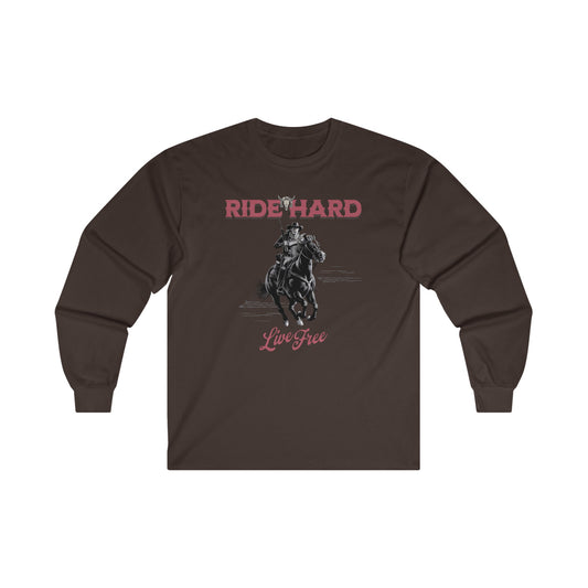 Ride hard Unisex Ultra Cotton Long Sleeve Tee  - EmpressKorea