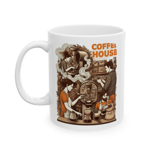 Coffee House keramische mok, (11oz, 15oz)