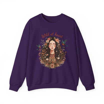 Wild im Herzen Unisex Heavy Blend ™ Crewneck Sweatshirt - EmpressKorea