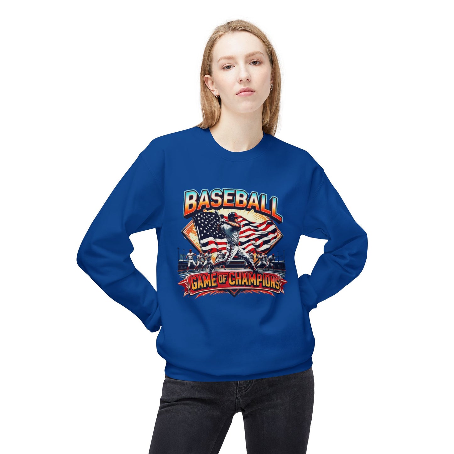 Game of Champions UNISEX Midweight Mid Softstyle Feece Crewneck Sweatshirt - EmpressKorea