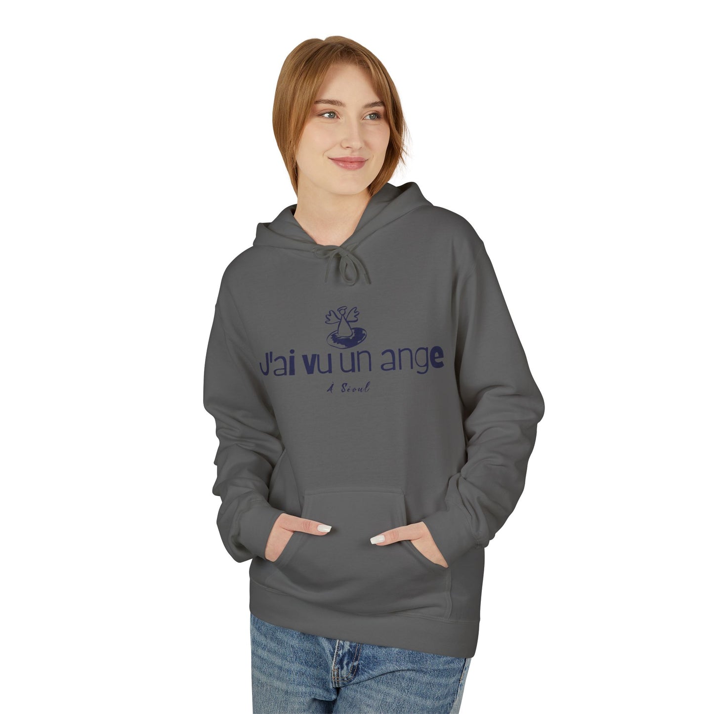 Ich sah einen Engel Unisex im Mittelgewicht Softstyle Fleece Hoodie - EmpressKorea