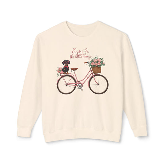 Geniet van het kleine ding unisex lichtgewicht crewneck sweatshirt