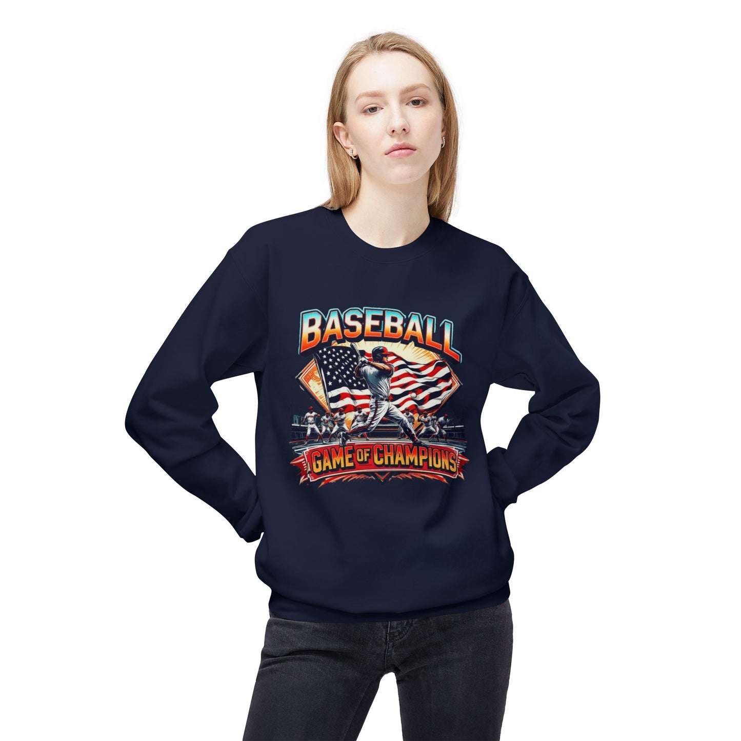 Game of Champions Unisex Midweight Softtyle Fleece Crewneckスウェットシャツ - EmpressKorea